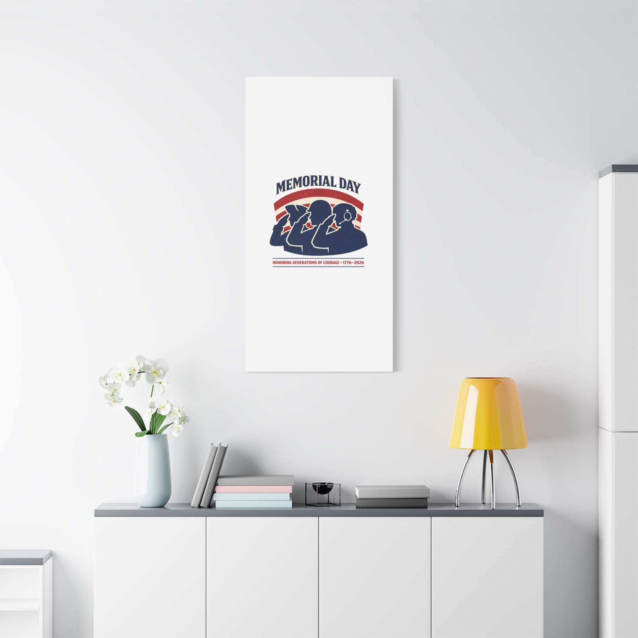 Memorial Day 1776–2026 Canvas | USA 250, patriotic vintage distressed