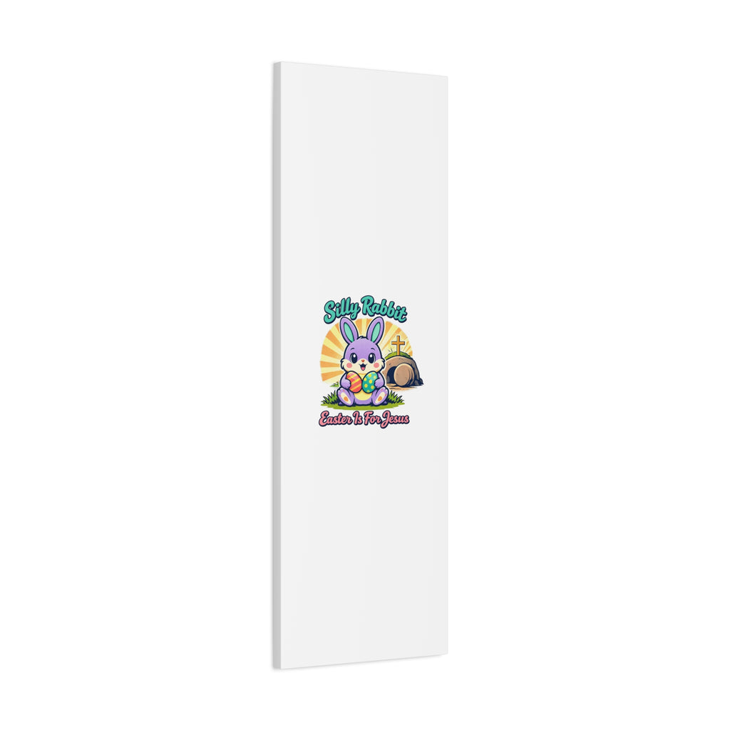 Easter Is For Jesus Bunny Canvas | Easter Christian, Faith-Based Pastel Retro