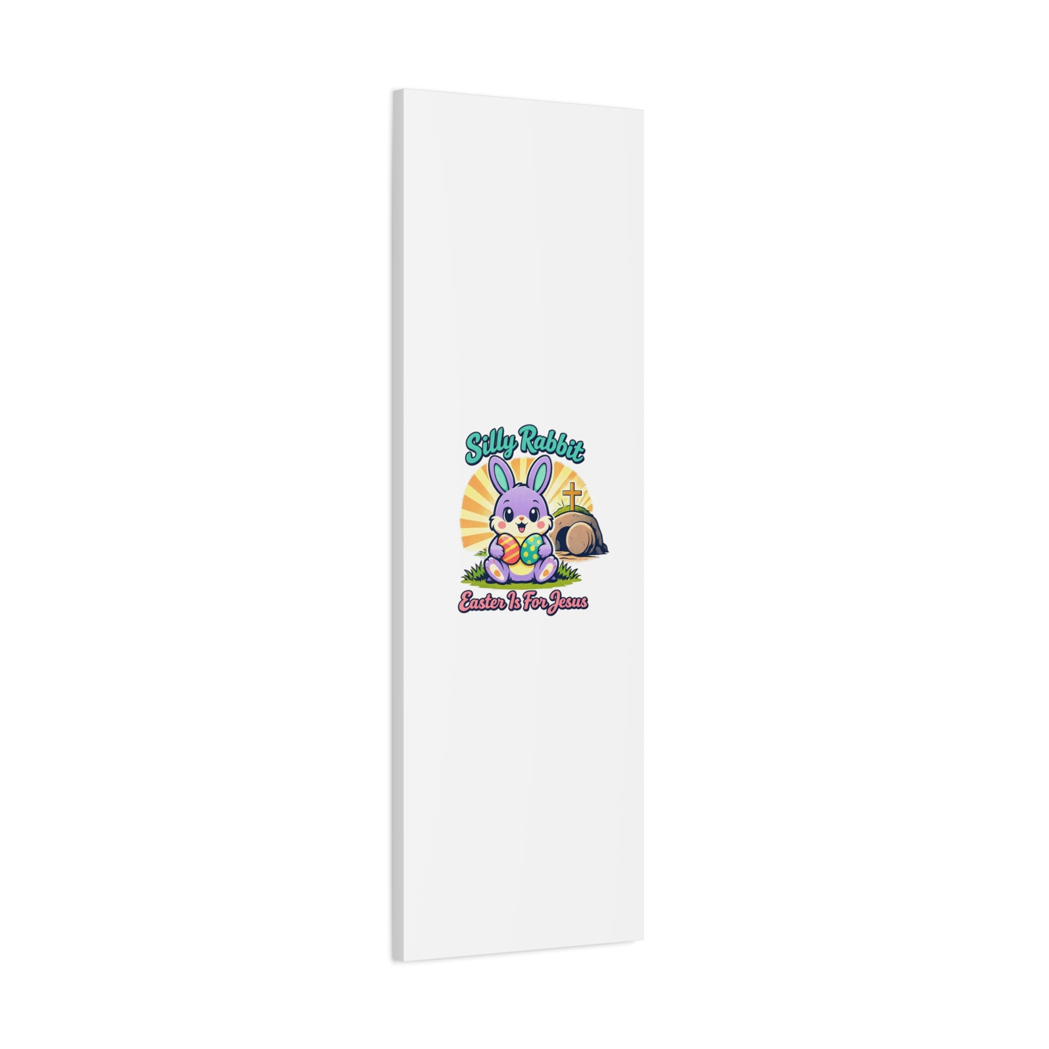 Easter Is For Jesus Bunny Canvas | Easter Christian, Faith-Based Pastel Retro