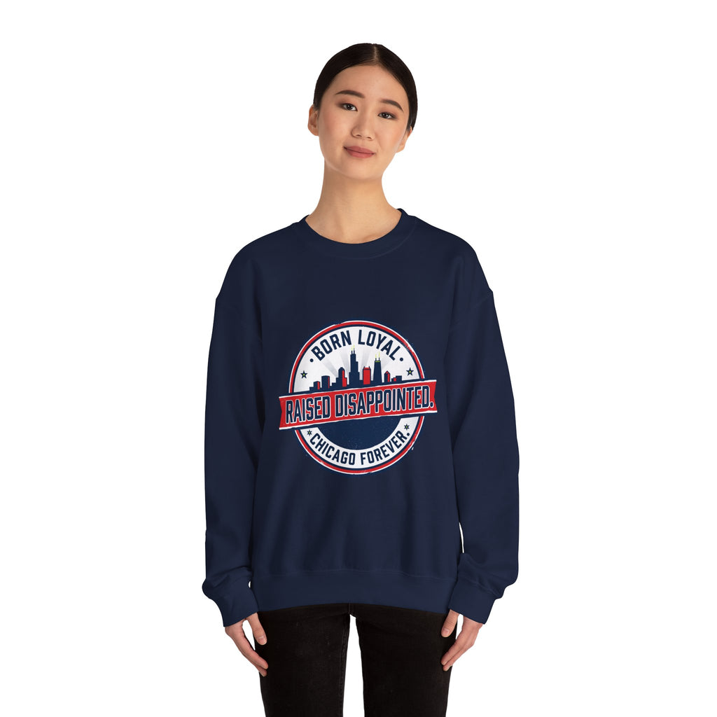 Raised Disappointed Chicago Crewneck, city basketball | rivalry humor