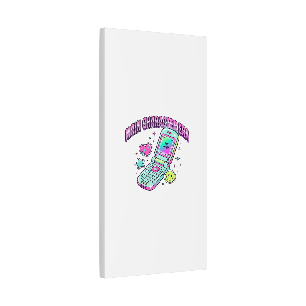 Main Character Era Canvas | Y2K Aesthetic, Retro Flip Phone Wall Art