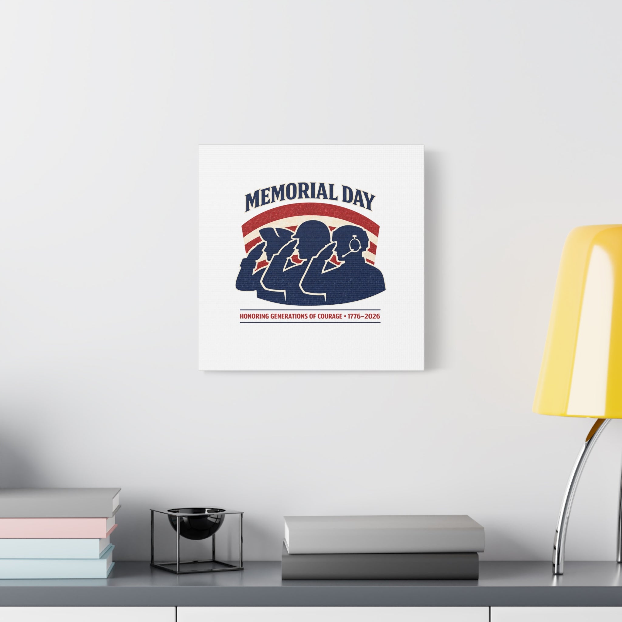 Memorial Day 1776–2026 Canvas | USA 250, patriotic vintage distressed