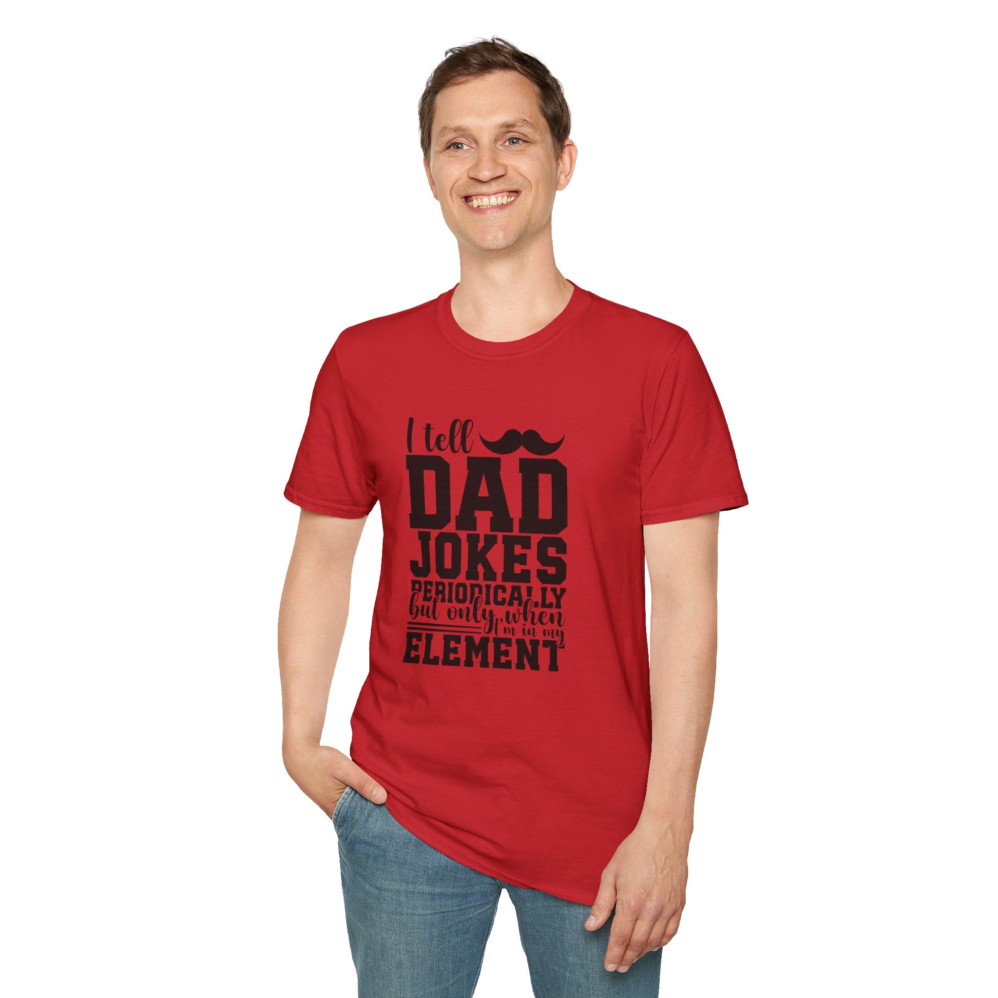 I Tell Dad Jokes T-Shirt — Funny Father’s Day Tee with Mustache Design